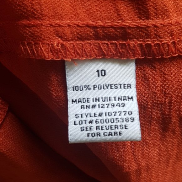 Emma & Michele rust orange bell flare sleeve midi dress - Picture 8 of 8